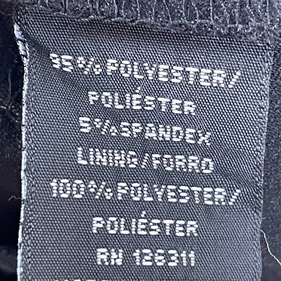 Ronni Nicole Dress 10 Black Floral Ruched Shift Knee Length Cowl Neck - Picture 7 of 7